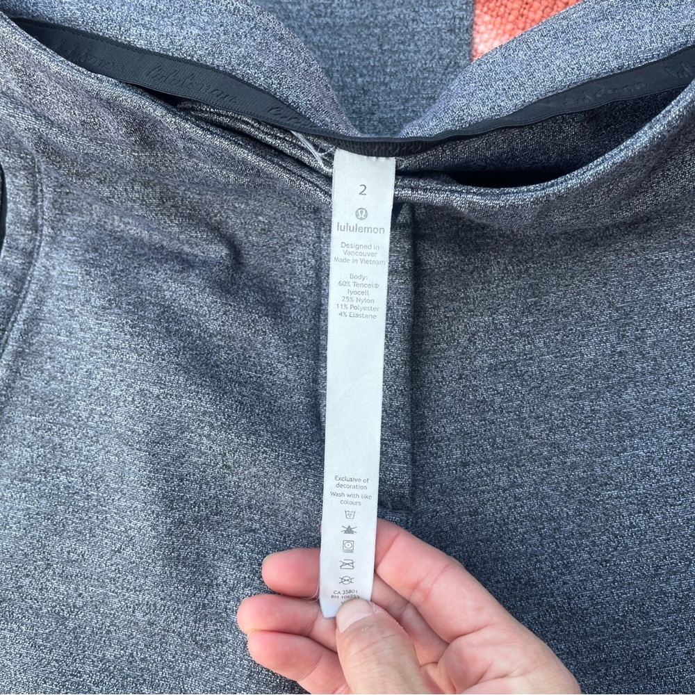 Lululemon On The Move Pant Ponte 28" Heather Core Dark Grey Trouser Pants Dress - Picture 9 of 9